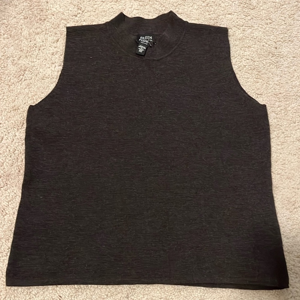 Eileen Fisher short sleeve sweater tank